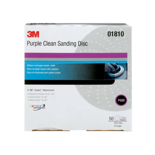 3m Hookit Purple Clean Sanding Disc 334u 01810 P500 C Weight
